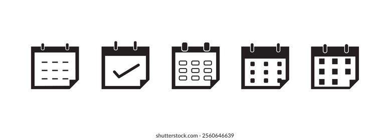 Calendar icon set. Calender symbol. calendar vector icon