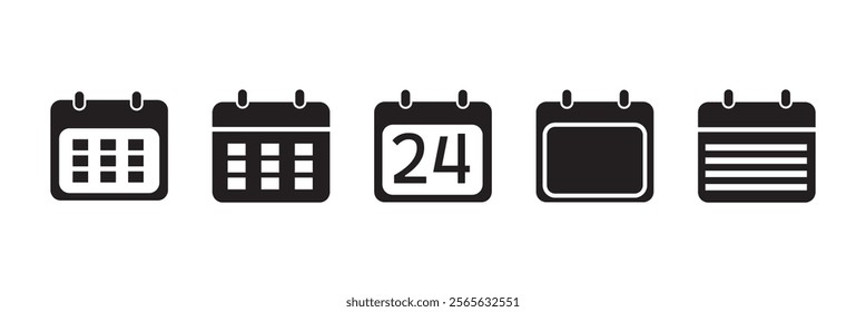 Calendar icon set. Calender symbol. calendar vector icon