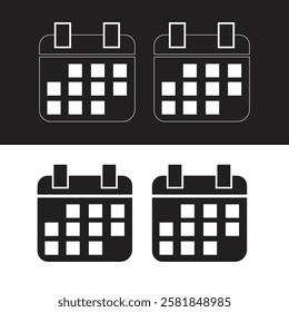 Calendar icon set. Calender symbol. calendar vector icon