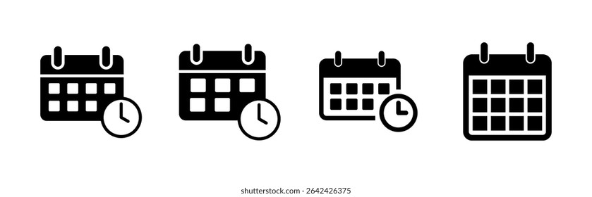 Calendar icon set. Calender symbol. calendar vector icon