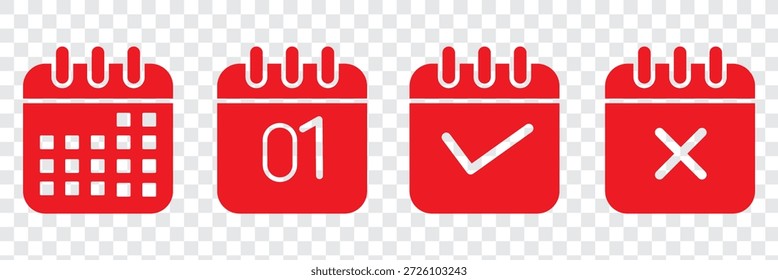 KalendersymbolSet mit Datum Datum Datum Ereignis Termin Erinnerung Zeitplan und Planungsgrafik