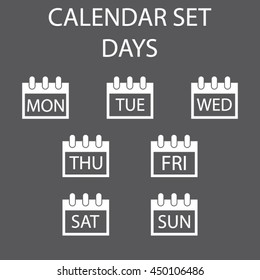 Calendar Icon Set - Days