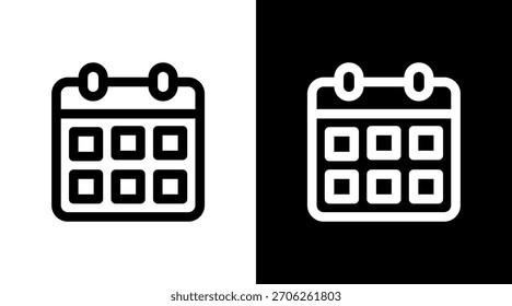Calendario con diseño de conjunto de iconos