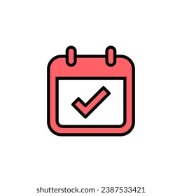 Calendar icon set illustration. Calender sign and symbol. Schedule icon symbol