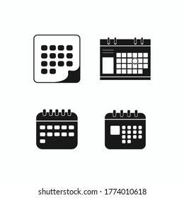 conjunto de iconos de calendario con mes, administración de tiempo, icono de calendarios