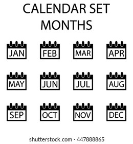 Calendar Icon Set - Months