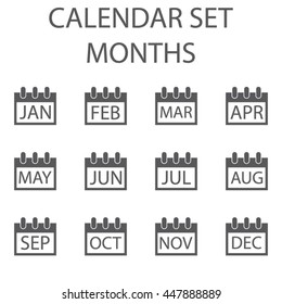 Calendar Icon Set - Months