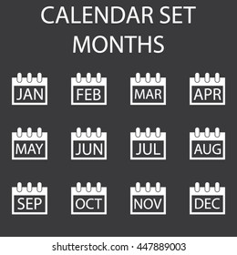 Calendar Icon Set - Months