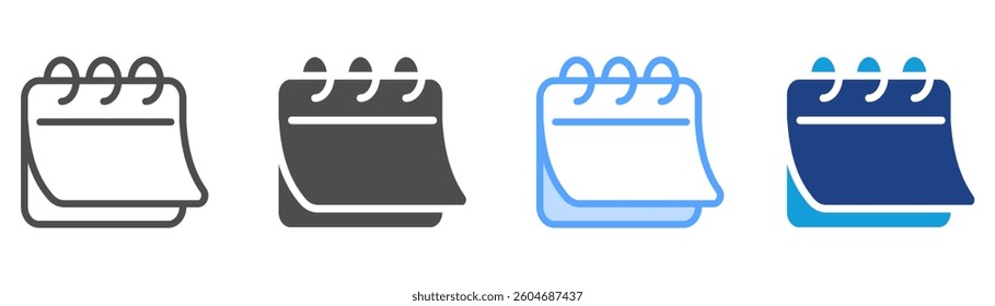 Calendar Icon Set Multiple Style Collection