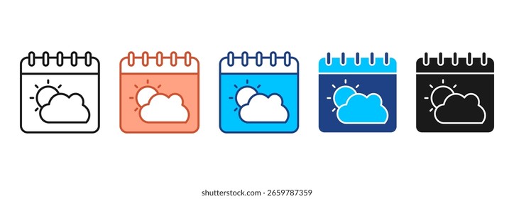 Calendar Icon Set Multiple Style Collection