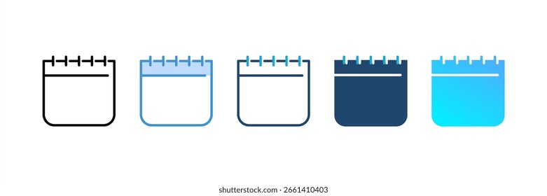 Kalender-Symbolsatz für mehrere Stilkollektionen