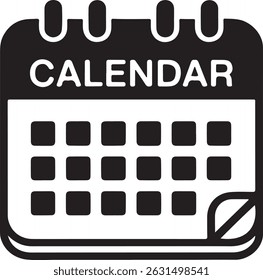 Calendar icon set. Schedule icon symbol. Containing date, schedule, month, week, appointment, 