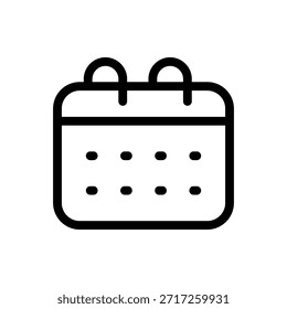 Calendar icon set for scheduling, planning, events, dates, appointments, deadlines, and organization, modern minimal symbols for web, apps, and UI
