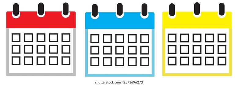 Calendar icon set. Calendar symbol. calendar vector icon