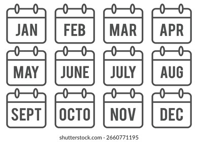 Calendar icon set. Calendar symbol. calendar vector icon. calender icon pack. Containing date, schedule, month, week, appointment, agenda, organization and event icons. Solid icon collection. EPS 10. 