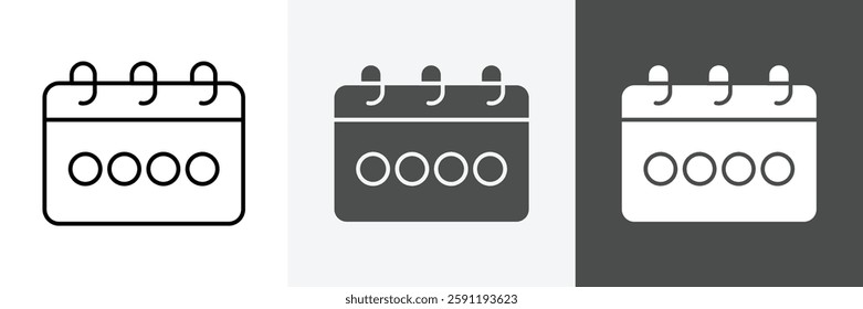 Calendar icon set vector art