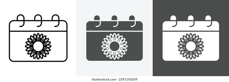 Calendar icon set vector art