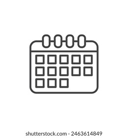 Calendar icon set. Vector icons for daily, weekly, monthly, and yearly calendars.