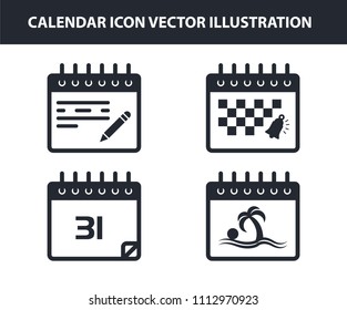 Calendar Icon set Vector illustration 