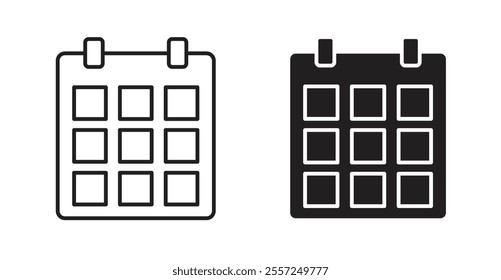 Calendar Icon set. vector illustration set
