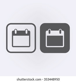 Calendar icon set . Vector illustration