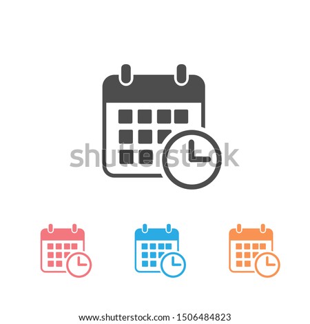 Calendar icon set vector illustration. Calendar symbol