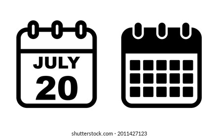 calendar icon set vector sign symbol