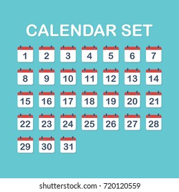 The calendar icon. Calendar set. Vector stock illustration
