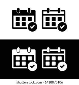 calendar icon set vector. Calendar symbol vector for web and mobile phone