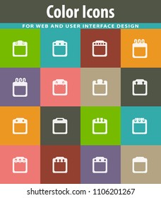 Calendar icon set for web sites and user interface