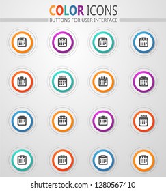 Calendar icon set for web sites and user interface