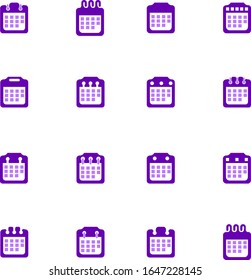 Calendar icon set for web sites and user interface
