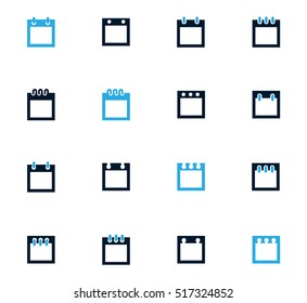 Calendar icon set for web sites and user interface