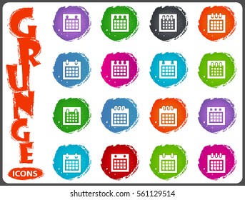Calendar icon set for web sites and user interface