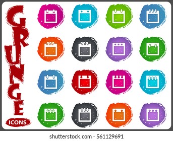 Calendar icon set for web sites and user interface