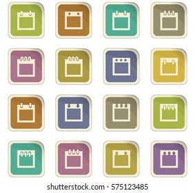 Calendar icon set for web sites and user interface