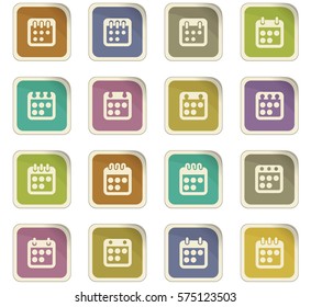 Calendar icon set for web sites and user interface