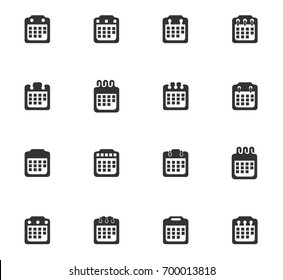 Calendar icon set for web sites and user interface