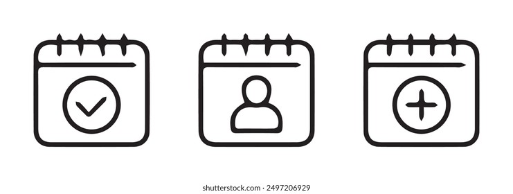 Calendar icon sets.Calendar icon vector. Calender sign and symbol. Schedule icon symbol. illustrator EPS 1set