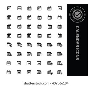 Calendar icon set,vector
