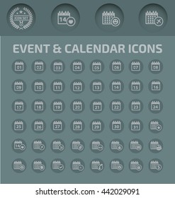 Calendar icon set,vector