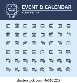 Calendar icon set,vector