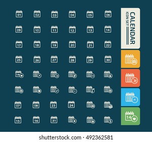 
Calendar icon set,vector
