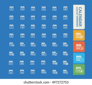 Calendar icon set,vector