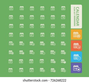 Calendar icon set,vector