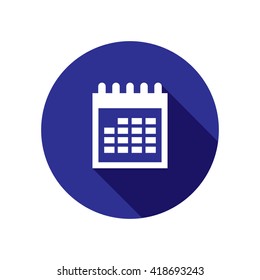 Calendar icon with shadow