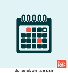 Calendar icon. Calendar sheet isolated minimal design. Vector illustration.