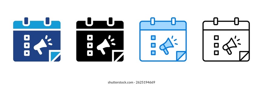 Calendar icon sheet multiple style collection