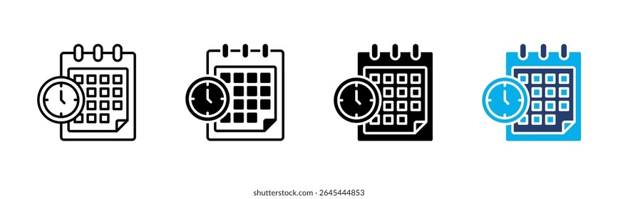 Calendar icon sheet multiple style collection