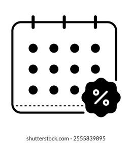 Calendar icon. calendar, shopping, day, sale, discount, special offer, event, promotion, mega sale, promo. Vector icon illustration